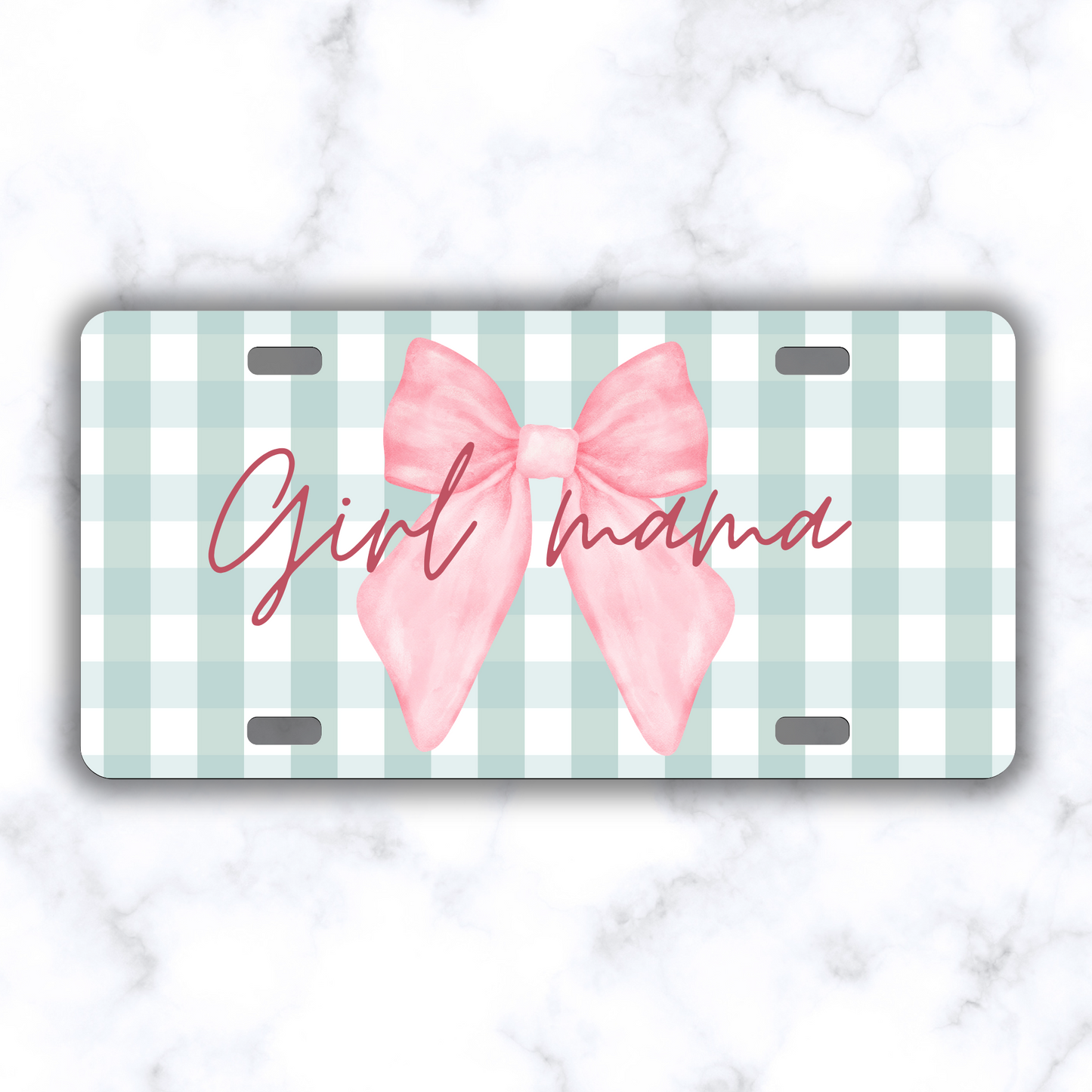 Girly mom car tags