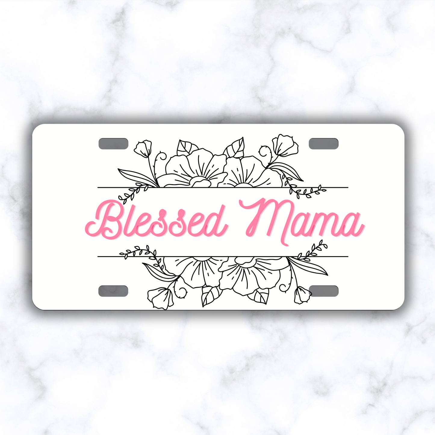 Girly mom car tags