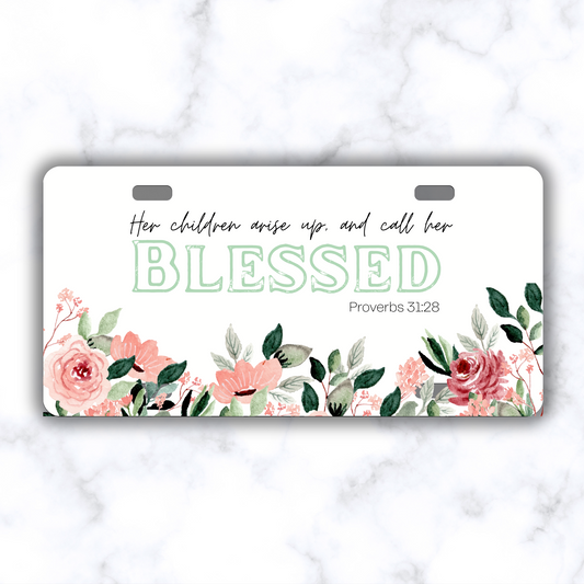 Girly mom car tags